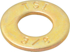 Value Collection - 3/8" Screw, Grade 8 Alloy Steel SAE Flat Washer - 13/32" ID x 13/16" OD, 1/16" Thick - USA Tool & Supply