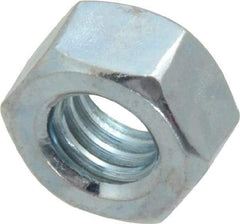 Value Collection - 5/16-18 UNC Steel Right Hand Hex Nut - 1/2" Across Flats, 17/64" High, Zinc-Plated Finish - USA Tool & Supply