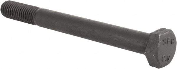 Value Collection - M12x1.75mm Metric Coarse, 120mm Length Under Head Hex Head Cap Screw - Partially Threaded, Grade 8.8 Steel, Uncoated, 19mm Hex - USA Tool & Supply
