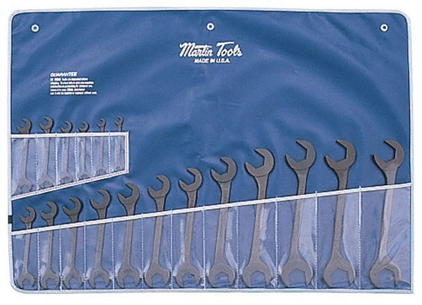 Martin Tools - 18 Piece, 3/8 to 1-1/2" Hydraulic Wrench Set - USA Tool & Supply