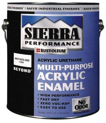 Rust-Oleum - 1 Gal White Gloss Finish Acrylic Enamel Paint - Interior/Exterior, 0 gL VOC Compliance - USA Tool & Supply