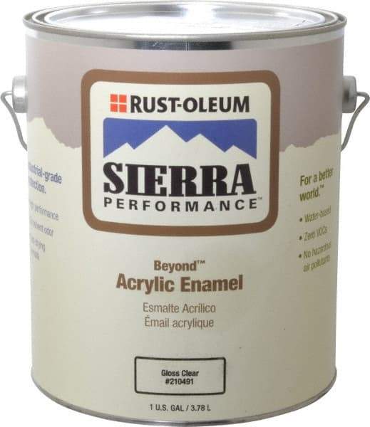 Rust-Oleum - 1 Gal Clear Gloss Finish Metal Coating - <0 gL VOC Compliance - USA Tool & Supply