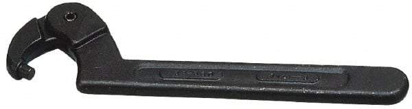 Martin Tools - 4-1/2" to 6-1/4" Capacity, Adjustable Pin Spanner Wrench - 12-1/8" OAL, 1/4" Hook Pin Height - USA Tool & Supply