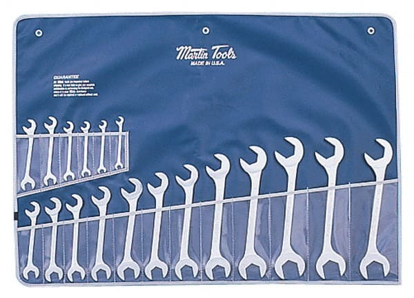 Martin Tools - 18 Piece, 3/8 to 1-1/2" Hydraulic Wrench Set - USA Tool & Supply