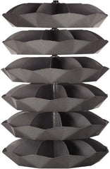 Durham - 3,000 Lb Capacity, 22" Deep x 69-1/2" High, Rotating Bin Rack - 1 Side, Gray Steel Bins - USA Tool & Supply