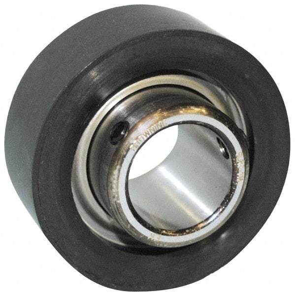 Browning - 1/2" ID x 2-17/32" OD, 2,611 Lb Dynamic Capacity, Set Screw Locking Insert Bearing - Rubber Grommet Housing, 52100 Steel Insert, 1" Race Width, 1,444 Lb Static Capacity - USA Tool & Supply