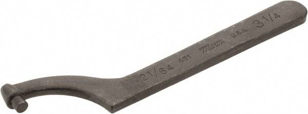 Martin Tools - 3-1/4" Capacity, Pin Spanner Wrench - 8-1/2" OAL, 9/32" Hook Pin Height - USA Tool & Supply