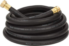 Parker - 25' Long Contractor Hose - 5/8" Diam, 3/4" GHT, Rubber, 100 psi, Black - USA Tool & Supply