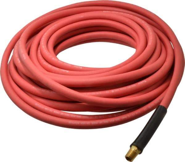 Parker - 1/4" ID x 1/2" OD 50' Long Multipurpose Air Hose - MNPT x MNPT Ends, 300 Working psi, -40 to 212°F, 1/4" Fitting, Red - USA Tool & Supply