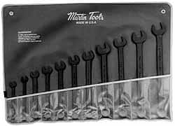 Martin Tools - 14 Piece, 3/8 to 1-1/4" Combination Wrench Set - USA Tool & Supply