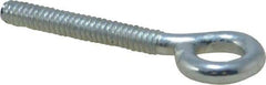 Gibraltar - #10-24, Zinc-Plated Finish, Steel Wire Turned Open Eye Bolt - 1-1/4" Thread Length, 5/16" ID x 11/16" OD, 1-3/8" Shank Length - USA Tool & Supply