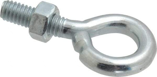 Gibraltar - 5/16-18, Zinc-Plated Finish, Steel Wire Turned Open Eye Bolt - 7/8" Thread Length, 5/8" ID x 1-1/4" OD, 1" Shank Length - USA Tool & Supply