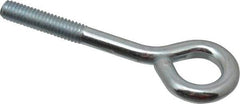 Gibraltar - 5/16-18, Zinc-Plated Finish, Steel Wire Turned Open Eye Bolt - 1-1/4" Thread Length, 5/8" ID x 1-1/4" OD, 2-1/2" Shank Length - USA Tool & Supply