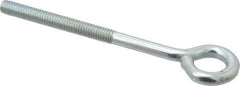 Gibraltar - 5/16-18, Zinc-Plated Finish, Steel Wire Turned Open Eye Bolt - 2-1/2" Thread Length, 5/8" ID x 1-1/4" OD, 4" Shank Length - USA Tool & Supply