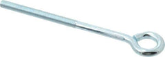 Gibraltar - 5/16-18, Zinc-Plated Finish, Steel Wire Turned Open Eye Bolt - 3" Thread Length, 5/8" ID x 1-1/4" OD, 5" Shank Length - USA Tool & Supply