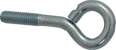 Gibraltar - 3/8-16, Zinc-Plated Finish, Steel Wire Turned Open Eye Bolt - 1-1/4" Thread Length, 3/4" ID x 1-1/2" OD, 2" Shank Length - USA Tool & Supply