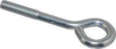 Gibraltar - 3/8-16, Zinc-Plated Finish, Steel Wire Turned Open Eye Bolt - 1-1/2" Thread Length, 3/4" ID x 1-1/2" OD, 3" Shank Length - USA Tool & Supply