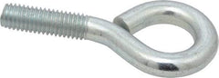 Gibraltar - 1/2-13, Zinc-Plated Finish, Steel Wire Turned Open Eye Bolt - 1-1/2" Thread Length, 1" ID x 2" OD, 2" Shank Length - USA Tool & Supply