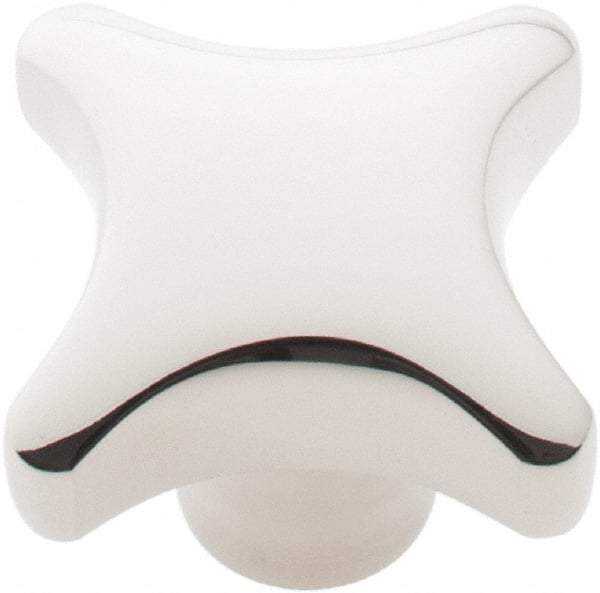 KIPP - 1.57" Head Diam, 4 Point Lobed Knob - 5/16-18 Hole, Stainless Steel - USA Tool & Supply