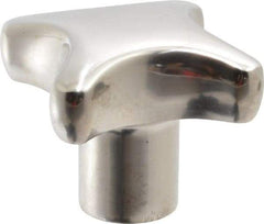 KIPP - 1.96" Head Diam, 4 Point Lobed Knob - 3/8-16 Hole, Stainless Steel - USA Tool & Supply