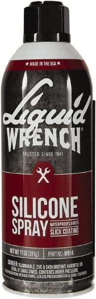 Liquid Wrench - 15 oz Aerosol Silicone Lubricant - Clear Yellow - USA Tool & Supply