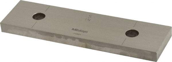 Mitutoyo - 5" Rectangular Steel Gage Block - Accuracy Grade AS-1, Includes Certificate of Inspection - USA Tool & Supply