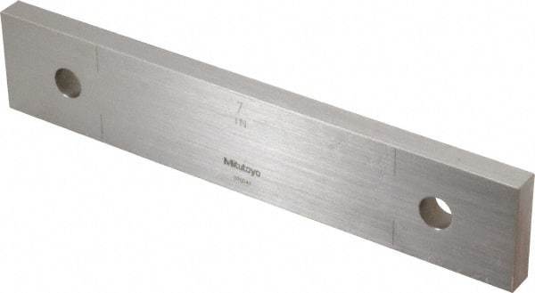 Mitutoyo - 7" Rectangular Steel Gage Block - Accuracy Grade 0, Includes Certificate of Inspection - USA Tool & Supply