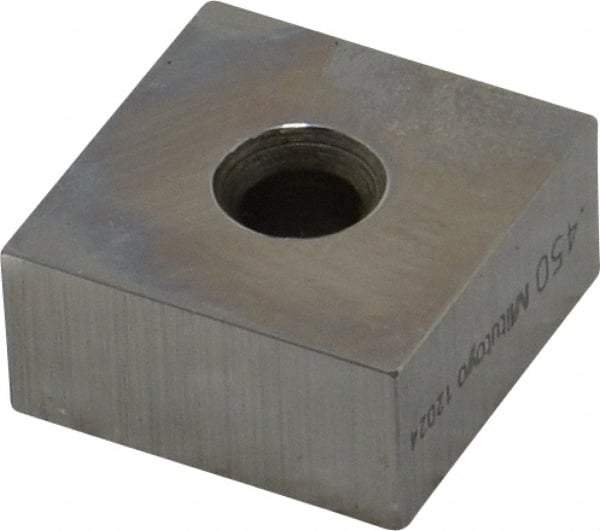 Mitutoyo - 0.45" Square Steel Gage Block - Accuracy Grade 0, Includes Certificate of Inspection - USA Tool & Supply