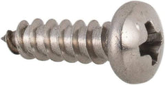 Value Collection - #4 Pan Head Phillips Sheet Metal Screw - Stainless Steel, 3/8" Length Under Head, Grade 316 - USA Tool & Supply