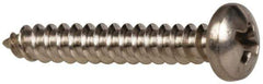 Value Collection - #4 Pan Head Phillips Sheet Metal Screw - Stainless Steel, 3/4" Length Under Head, Grade 316 - USA Tool & Supply