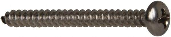 Value Collection - #6 Pan Head Phillips Sheet Metal Screw - Stainless Steel, 1-1/2" Length Under Head, Grade 316 - USA Tool & Supply