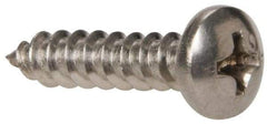Value Collection - #8 Pan Head Phillips Sheet Metal Screw - Stainless Steel, 3/4" Length Under Head, Grade 316 - USA Tool & Supply