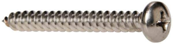 Value Collection - #8 Pan Head Phillips Sheet Metal Screw - Stainless Steel, 1-1/2" Length Under Head, Grade 316 - USA Tool & Supply