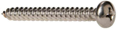 Value Collection - #8 Pan Head Phillips Sheet Metal Screw - Stainless Steel, 1-1/2" Length Under Head, Grade 316 - USA Tool & Supply