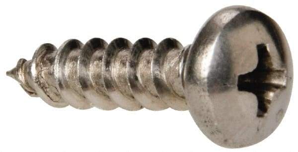 Value Collection - #10 Pan Head Phillips Sheet Metal Screw - Stainless Steel, 3/4" Length Under Head, Grade 316 - USA Tool & Supply