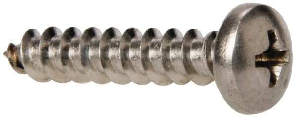 Value Collection - #10 Pan Head Phillips Sheet Metal Screw - Stainless Steel, 1" Length Under Head, Grade 316 - USA Tool & Supply