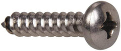Value Collection - #10 Pan Head Phillips Sheet Metal Screw - Stainless Steel, 1-1/4" Length Under Head, Grade 316 - USA Tool & Supply