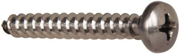 Value Collection - #10 Pan Head Phillips Sheet Metal Screw - Stainless Steel, 1-1/2" Length Under Head, Grade 316 - USA Tool & Supply