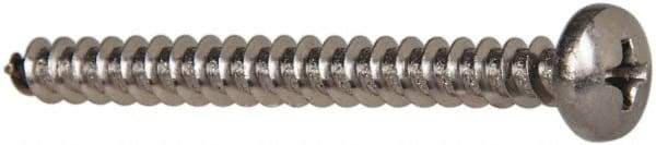 Value Collection - #10 Pan Head Phillips Sheet Metal Screw - Stainless Steel, 2" Length Under Head, Grade 316 - USA Tool & Supply