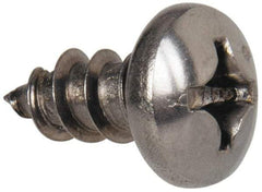 Value Collection - #12 Pan Head Phillips Sheet Metal Screw - Stainless Steel, 1/2" Length Under Head, Grade 316 - USA Tool & Supply