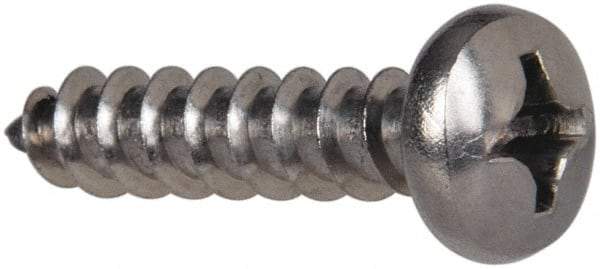Value Collection - #12 Pan Head Phillips Sheet Metal Screw - Stainless Steel, 1" Length Under Head, Grade 316 - USA Tool & Supply