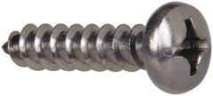 Value Collection - #12 Pan Head Phillips Sheet Metal Screw - Stainless Steel, 1" Length Under Head, Grade 316 - USA Tool & Supply
