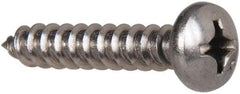 Value Collection - #12 Pan Head Phillips Sheet Metal Screw - Stainless Steel, 1-1/4" Length Under Head, Grade 316 - USA Tool & Supply
