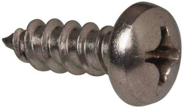 Value Collection - #14 Pan Head Phillips Sheet Metal Screw - Stainless Steel, 3/4" Length Under Head, Grade 316 - USA Tool & Supply