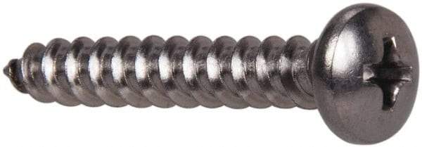 Value Collection - #14 Pan Head Phillips Sheet Metal Screw - Stainless Steel, 1-1/4" Length Under Head, Grade 316 - USA Tool & Supply