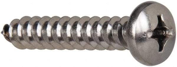 Value Collection - #14 Pan Head Phillips Sheet Metal Screw - Stainless Steel, 1-1/2" Length Under Head, Grade 316 - USA Tool & Supply