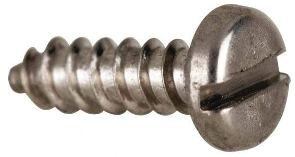 Value Collection - #4 Pan Head Slotted Sheet Metal Screw - Stainless Steel, 3/8" Length Under Head, Grade 316 - USA Tool & Supply