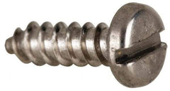 Value Collection - #4 Pan Head Slotted Sheet Metal Screw - Stainless Steel, 3/8" Length Under Head, Grade 316 - USA Tool & Supply