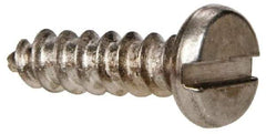 Value Collection - #6 Pan Head Slotted Sheet Metal Screw - Stainless Steel, 1/2" Length Under Head, Grade 316 - USA Tool & Supply