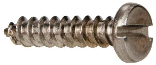 Value Collection - #6 Pan Head Slotted Sheet Metal Screw - Stainless Steel, 5/8" Length Under Head, Grade 316 - USA Tool & Supply